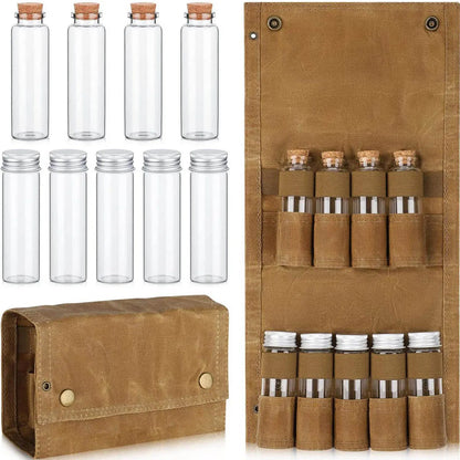 Outdoor Camping Spice Bottle Bag Set Portable Camping Picnic Seasoning Bottle Storage Bag Condiment Jar Seasoning Bottle Holder