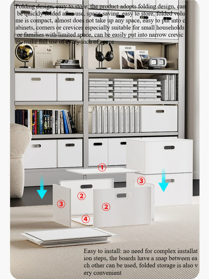 Multifunctional Foldable Organizer,Right Angle Foldable Storage Box,Kitchen Storage Cabinets,Stackable Bookcase OrganizerforToys