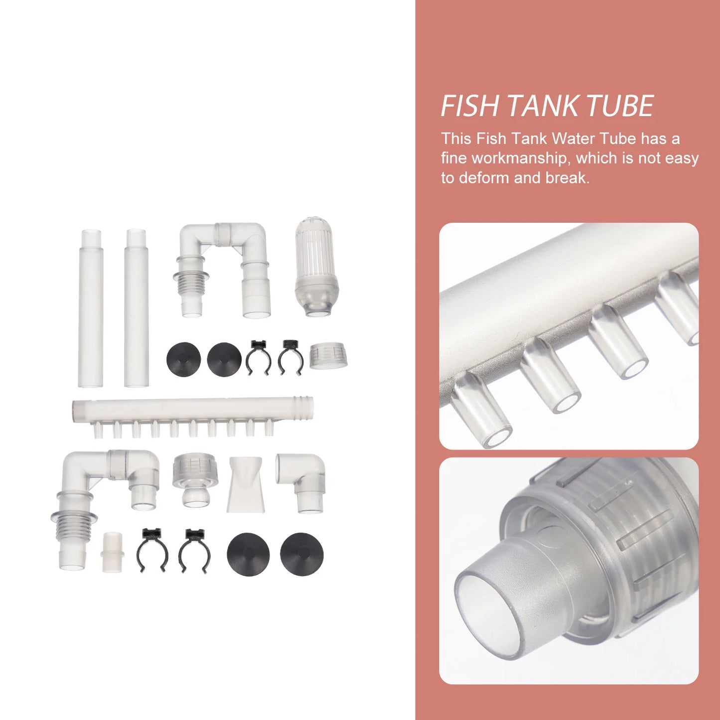 603B Fish Tank Water Pipe Accessories Inflow Outflow Tube Replacement Ceramic Plumbing Fittings Filter Bucket Hose Connector