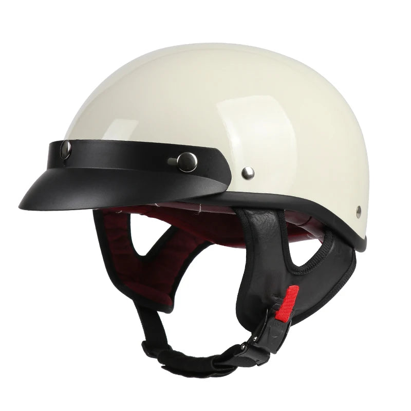 Motorcycle Helmet – Retro Half-Helmet for Scooters & Cruisers – Unisex, Suitable for All Seasons