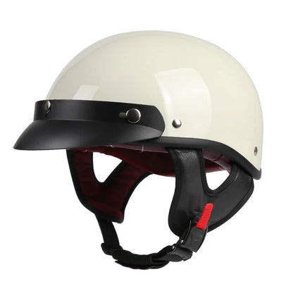Motorcycle Helmet – Retro Half-Helmet for Scooters & Cruisers – Unisex, Suitable for All Seasons
