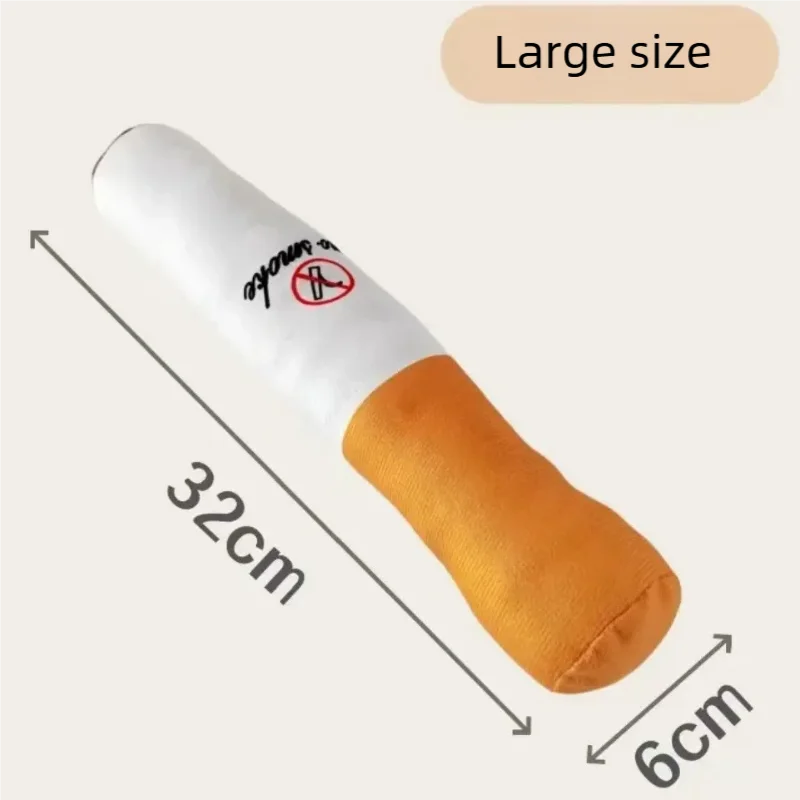Pet Funny Toys Cigar Big Smoke Plush Sound Squeak Fake Cigarettes Toys Dog Chew Molar Interactive Game Bite Resistant Pet Toy
