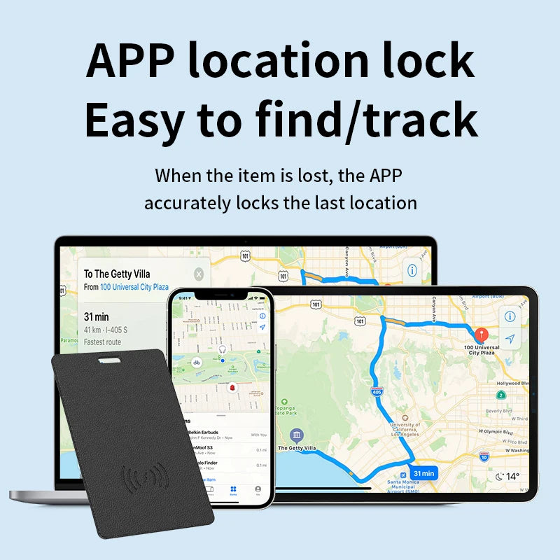 Ultradünne Tracking-Kartenhülle mit Anti-Verlust-GPS-Tracker, intelligenter Standort-Tag für die „Find My“-App auf dem iPhone, kabelloses Laden, IPX6 wasserdicht