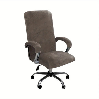 3Pcs/set Office with Armrest Gaming Chair Cover, Velvet Thickened Non-slip Waterproof, Removable Computer Chair Cover