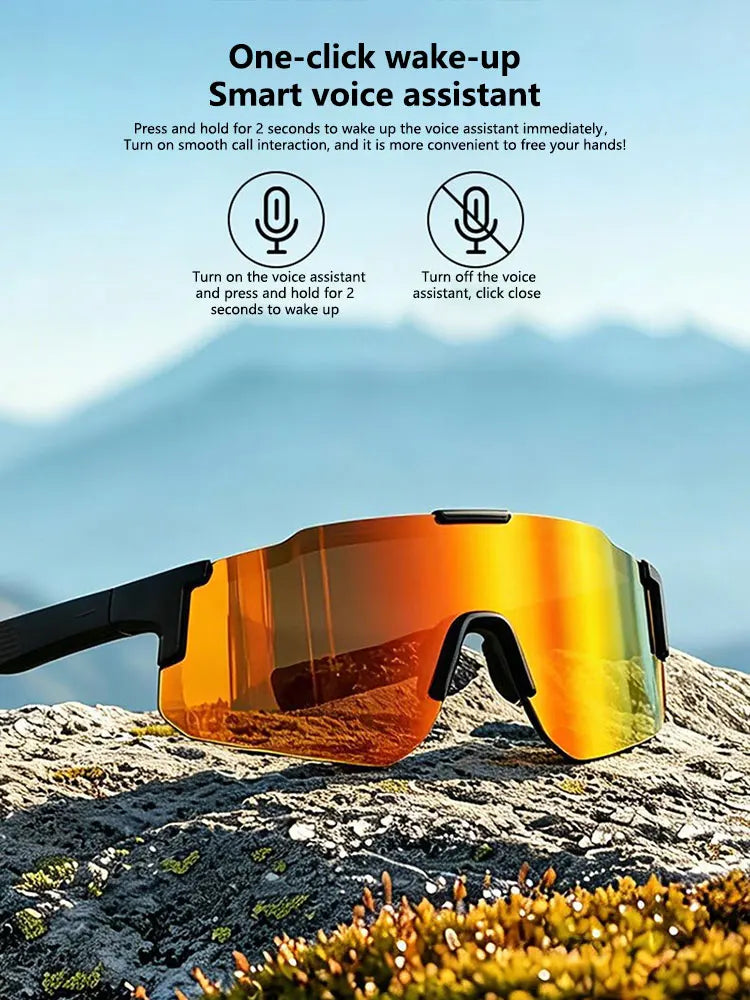 Lenovo D17 Smart Cycling Glasses Headphones Phone Calls Music Touch Controls And UV Protection Cool Sunglasses New