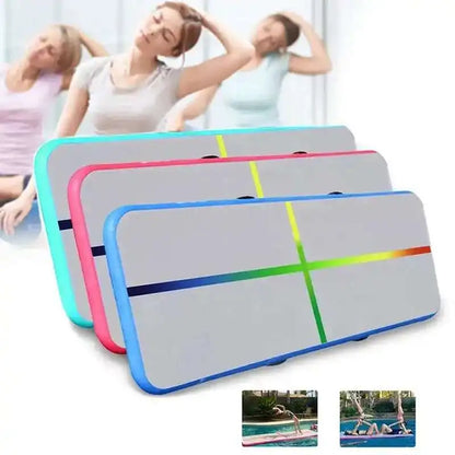 Air Tracks Iatable Gymnastics Durable 1X0.6X0.1M Tumbling Gym Mat With Colorful Line Indoor Yoga Floor For Training Use