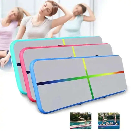 Air Tracks Iatable Gymnastics Durable 1X0.6X0.1M Tumbling Gym Mat With Colorful Line Indoor Yoga Floor For Training Use