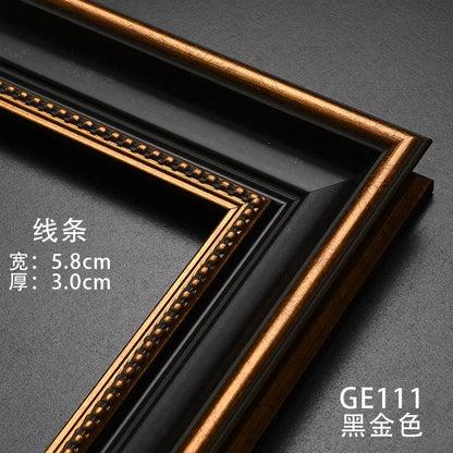 Gold Paint Frame Oil Paintings Wall Art Pictures Frames Embroidery Frame Home Decor Porta Retrato Digital Personalized Gift