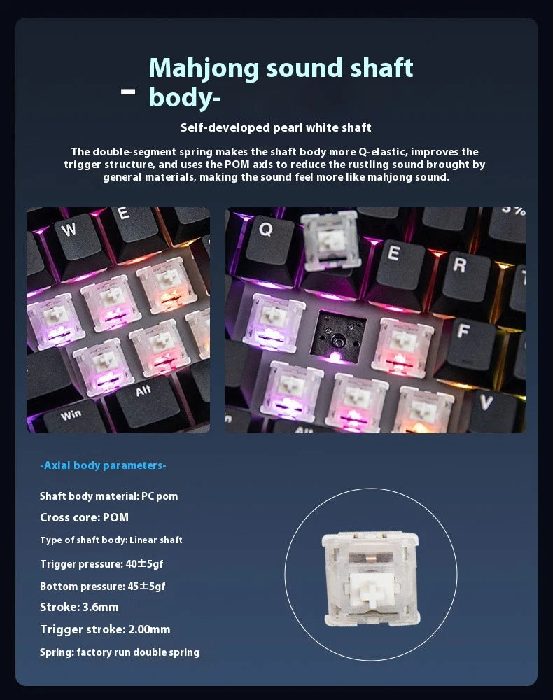 CIDOO QK61 V2 Mechanische Tastatur, 60%-Layout, Gasket-Struktur, VIA-programmierbar, Hot-Swap-fähig, drei Modi, kabellos, RGB-Tastatur
