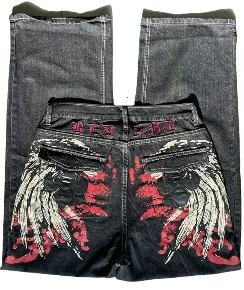 American Fashion Trend Joker Best Sell Special Spot Jeans Women Street Y2K New Punk Oversized Wide-leg Pants Unisex Casual Jeans