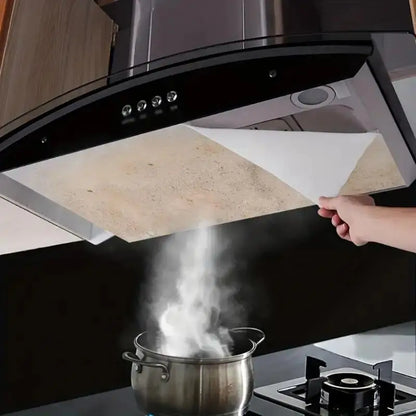 Heavy-Duty Range Hood Filters - Oil-Absorbing Mesh Covers for Kitchen Ventilation, Easy Install