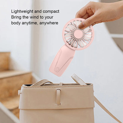 Portable Handheld Mini Fan, USB Rechargeable Small Pocket Fan for On-The-Go, Cute ABS Lightweight Design, Personal Cooling