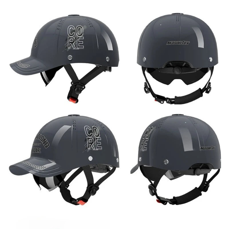 New motorcycle helmet sunshade, electric bicycle riding motorcycle breathable retro hard duckbill cap semi helmet fashionable