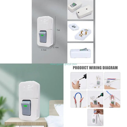 E74E Sturdy Bedside Control Switches to Easily Operations High Power Devices Like Fan and Light During Nighttimes Rest
