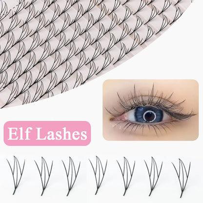 New Comic Eyelash Fan Anime Spire Individual Feather Shaped Eyelash Extensions Manga Elf Style Lashes Extensions Cosplay  Makeup