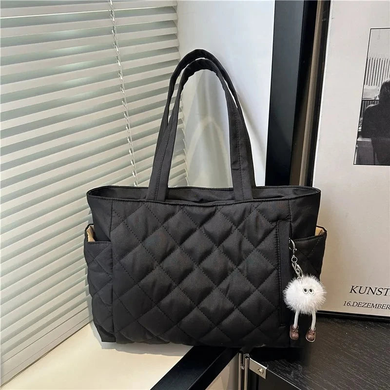 Rectangular Large Capacity Single Shoulder Bag for Commuting To Work Korean Style Women's Tote Bag Lightweight Casual Handbag
