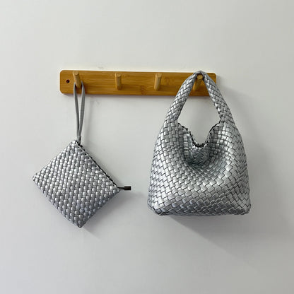 Designer bag Luxury 2025 woman bag Brand New Product PU Small size hand-woven bucket bag High quality Women's handbag