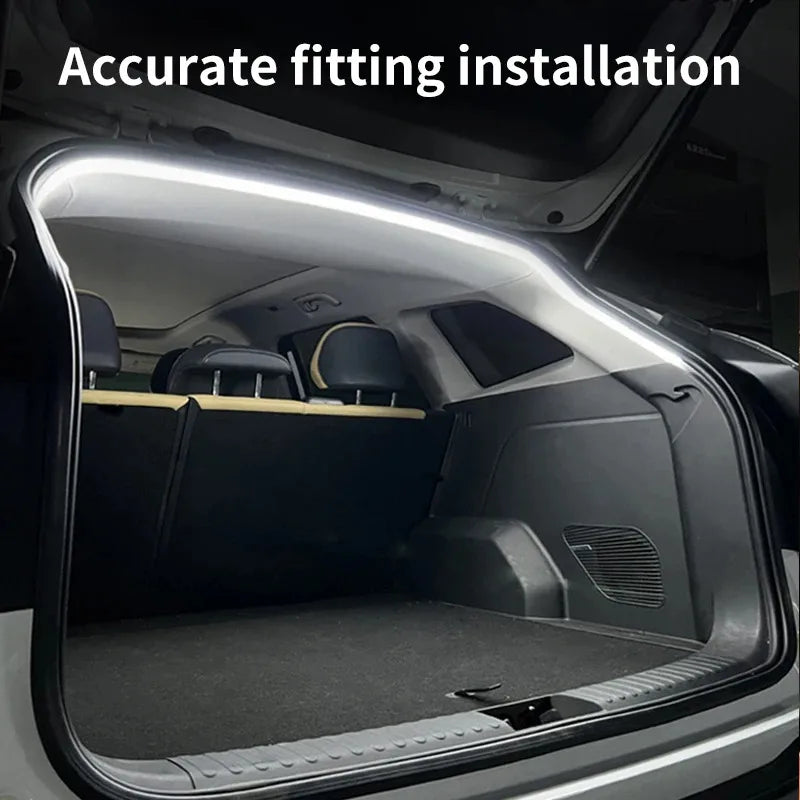 Car high brightness trunk lighting ambient light interior decoration LED wiring free automatic sensing tailgate light strip