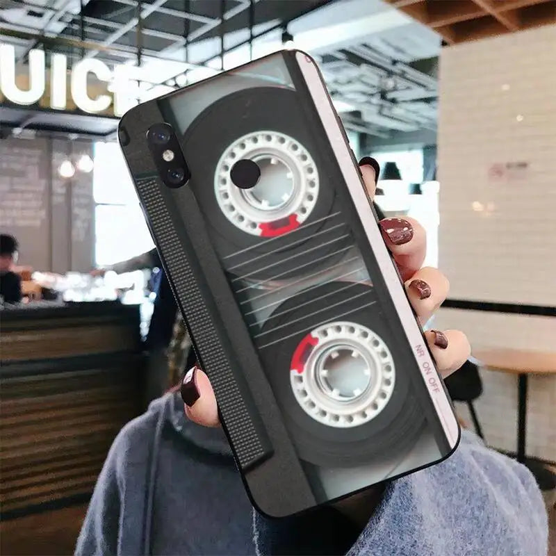 Vintage Cassette Tape Retro Phone Case for Xiaomi mi 5 6 8 9 10 lite pro SE Mix 2s 3 F1 Max2 3