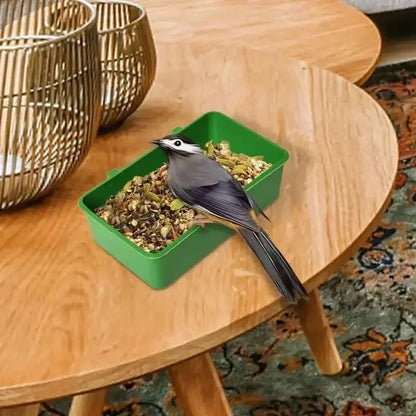 1/3/5pcs Bird Food Box Parrot Feeder Bowl Cage Plastic Bird Bathtub Pet Supplies Bird Sink Bowl Bathtub Hanging Feeding Trough