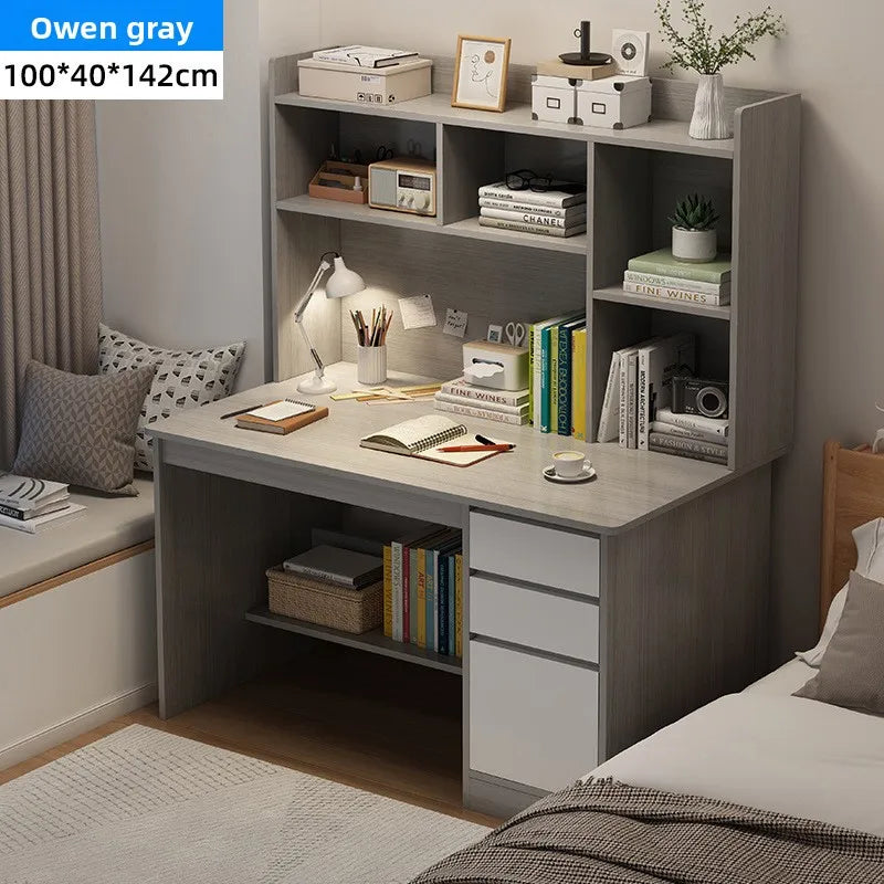 Desk Home Modern Simple Bookshelf Integrated Student Bedroom Learning To Write With Drawing Desk Office Computer Desk