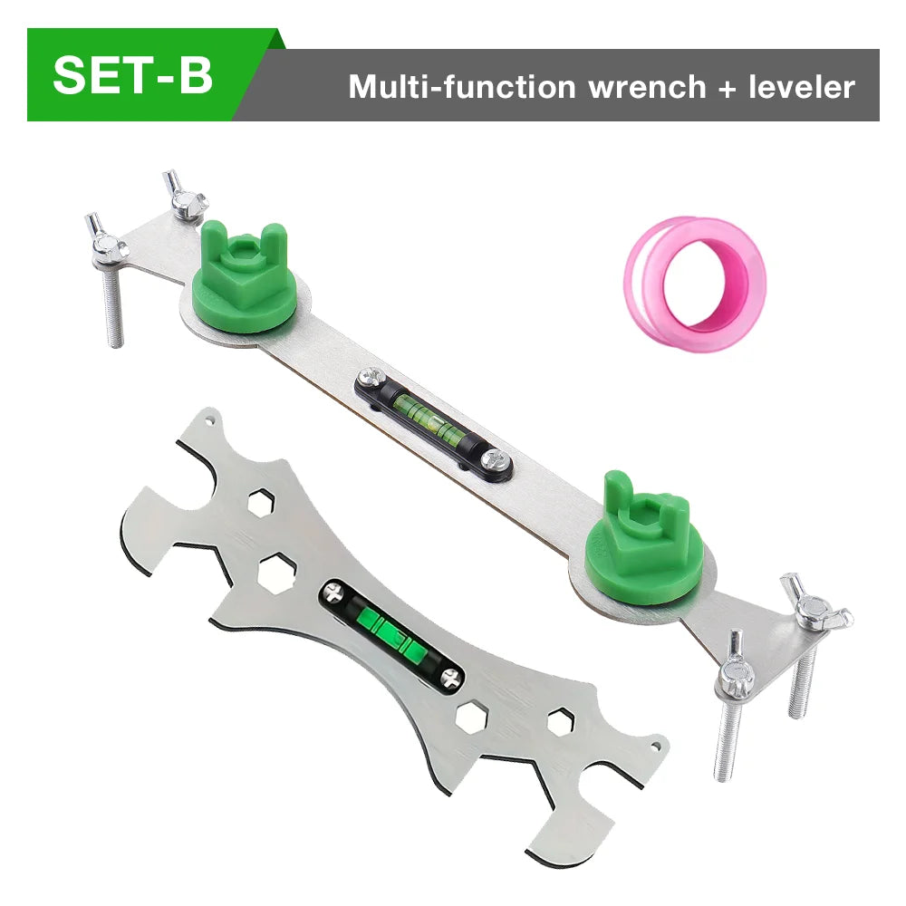 Specialized Wrench For Shower Faucet, Faucet Wrench With Level, Pipe Wrench, Multi-purpose Bathroom Level Wrench, Leveling Tool