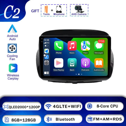 GPS Navigation Android 15 For Honda Edix FRV 2004-2009 BT Carplay Car Radio Multimedia  Head Unit WIFI Video Player 4G DSP Audio