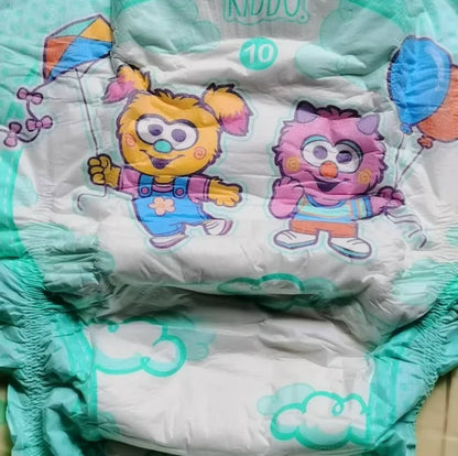 5pcs Extra Large Thick ABDL Adult Baby Disposable Diaper Pant Large Capacity Cartoon Pattern DDLG diapers No Reused Panties