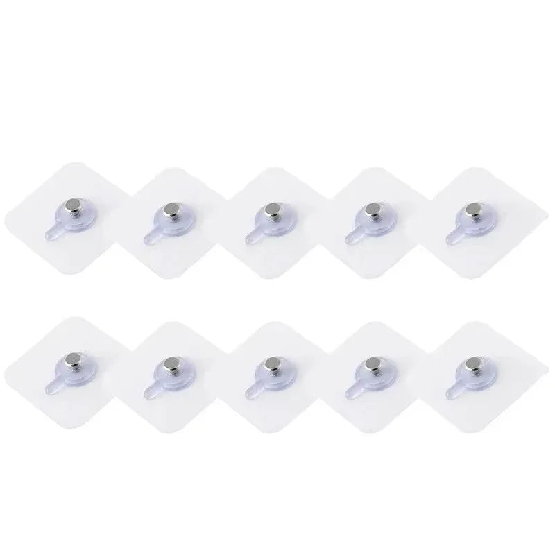 10Pcs Strong Adhesive Hooks Picture Frame Poster No Drilling Hooks Waterproof Durable Kitchen Bathroom Accessories Screw Hooks