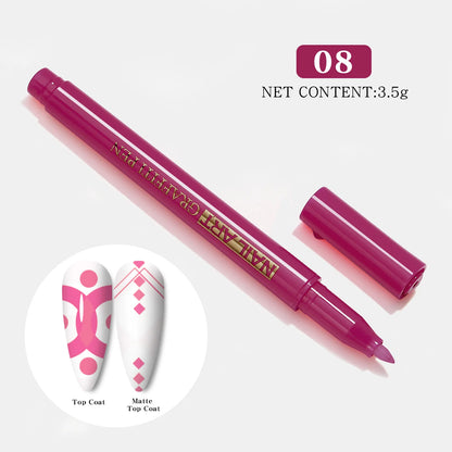 Nail Art Drawing Graffiti Pen, Liner Brush, 3D Abstract, DIY Flower Pattern, Beauty Manicure Tools
