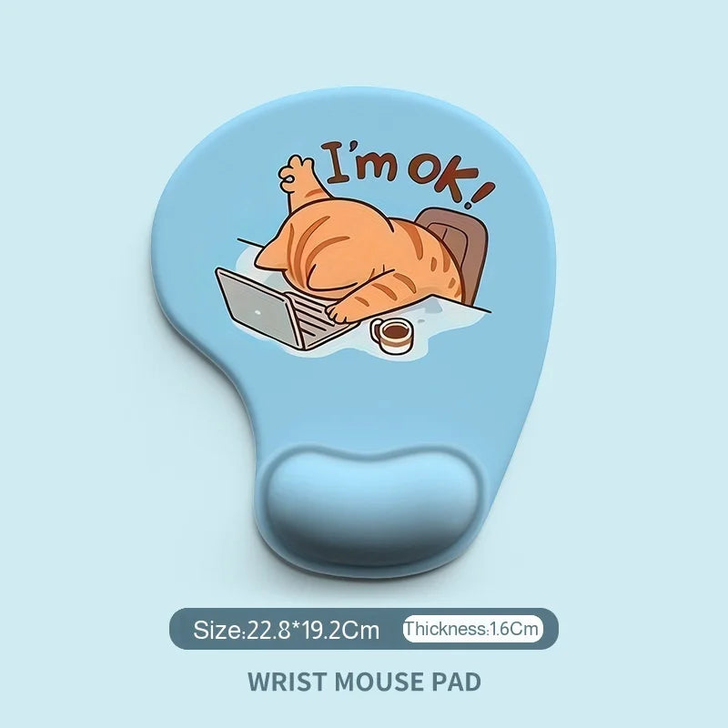 Desk Dirty Mouse Pad Silicone Cartoon Animal Wrist Mouse Pad Customized Mouse Pad Wrist Support