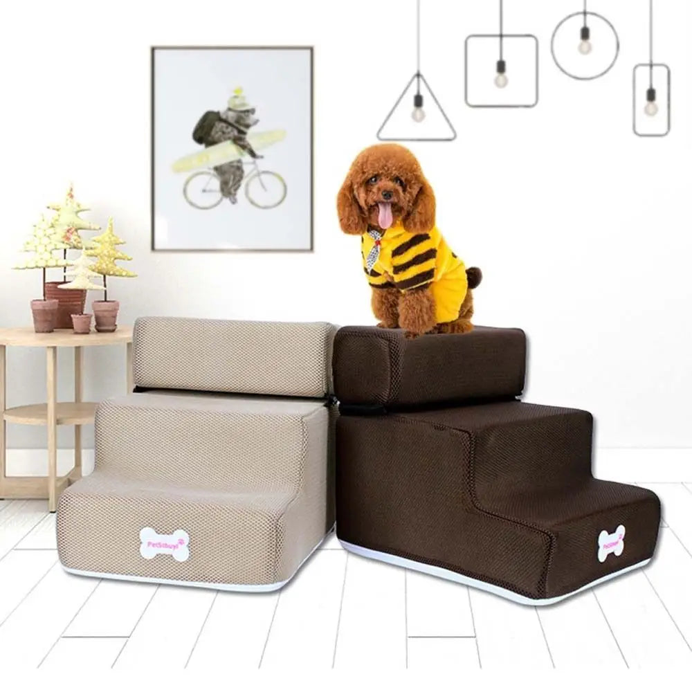 Multicolor Durable Puppy Climbing Dog Ramp Stairs Anti-slip Pet Ramp Ladder Dogs Bed Stairs Dog House Pet Supplies