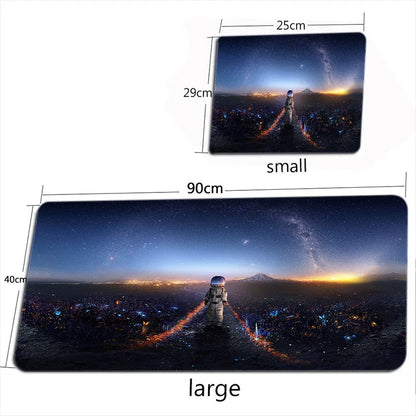 Space Astronaut Mouse Pad New Large Computer Office Game Table Mats XXL Rubber Anti-slip Gaming Keyboard Mousepad Long Desk Pads