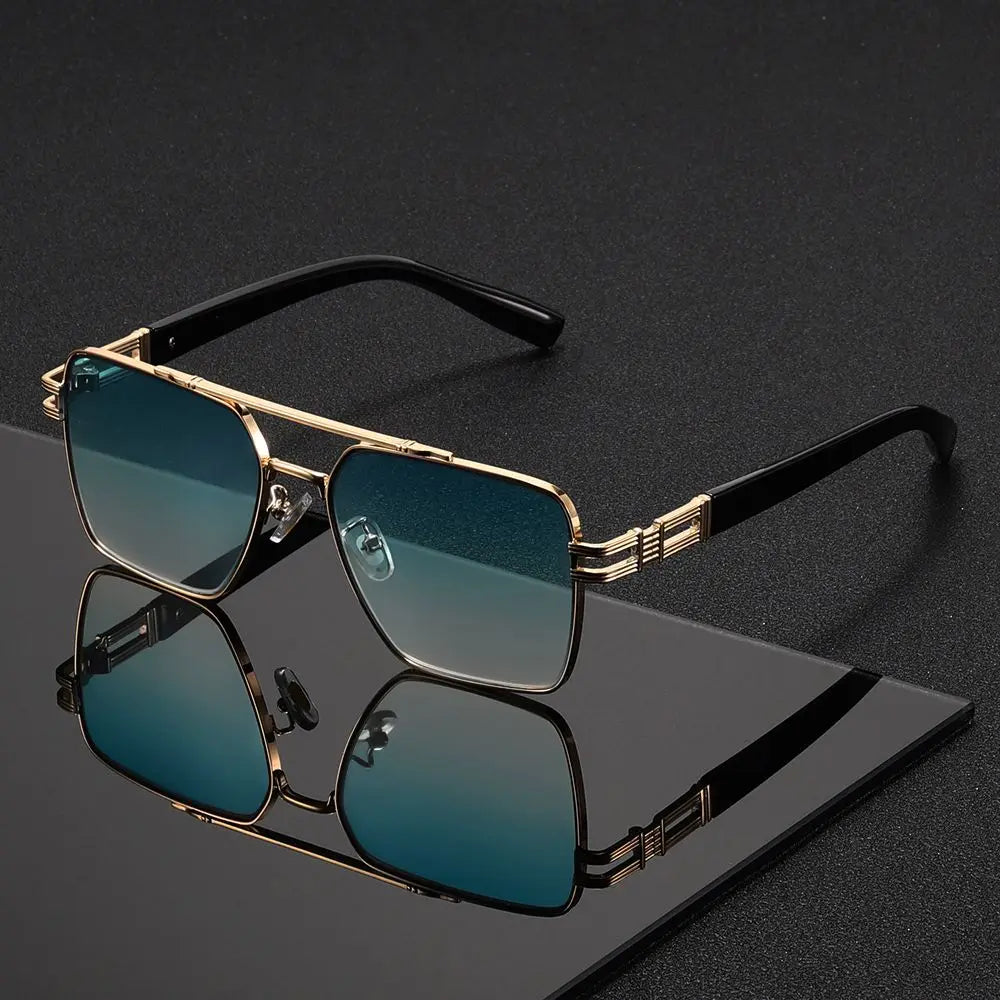 1PC, double beam glasses, fashionable cut-out temples, oversized ultra-light frames, suitable for men and women