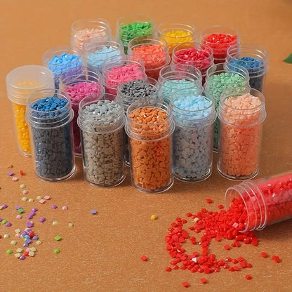 30/12 Transparent Round Bead Storage Bottle with Lid Bead and Handmade Material Storage Can White Mini Container, Lightweight De