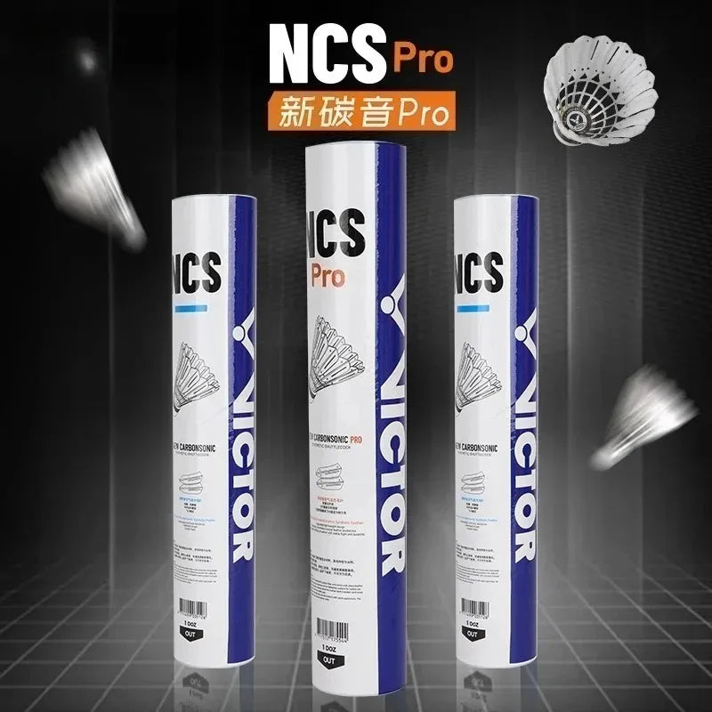 2025 Originalmarke, 1 Tube, 12 Stück NCS Pro Ball, Ausdauer, Flugstabilität, NCS PRO Kunstrasen-Badmintonball