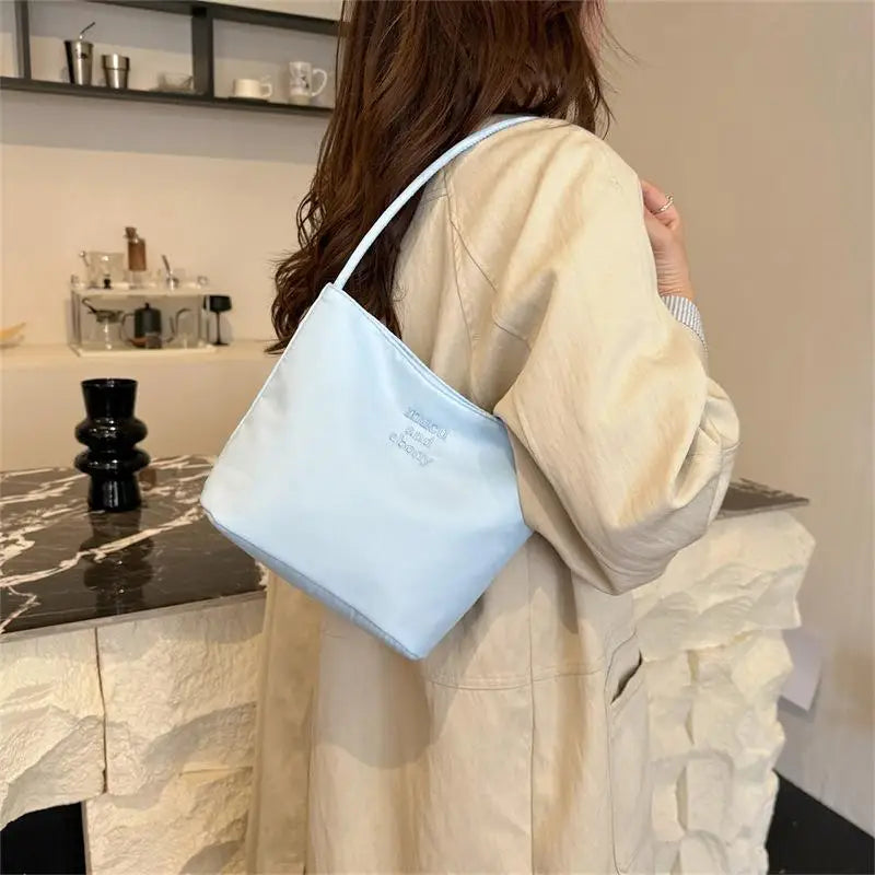 NEW Women's High Capacity Handbag Underarm Handbag Shoulder Bag Waterproof Embroidered Letters Underarm Bag Tote Bags