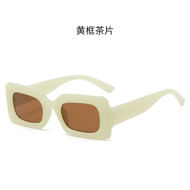 Sunglasses Woman 2025 Fashion Vintage Rectangle Frame Purple Pink Square Sun Glasses Man Lady Eyewear UV400 очки солнцезащитные