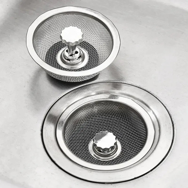 Kitchen Sink Stainless Steel Filter Sewer Mesh Strainers Disposable Sink Filter Mesh Bags Bathroom Floor Drain Hair Waste Filter