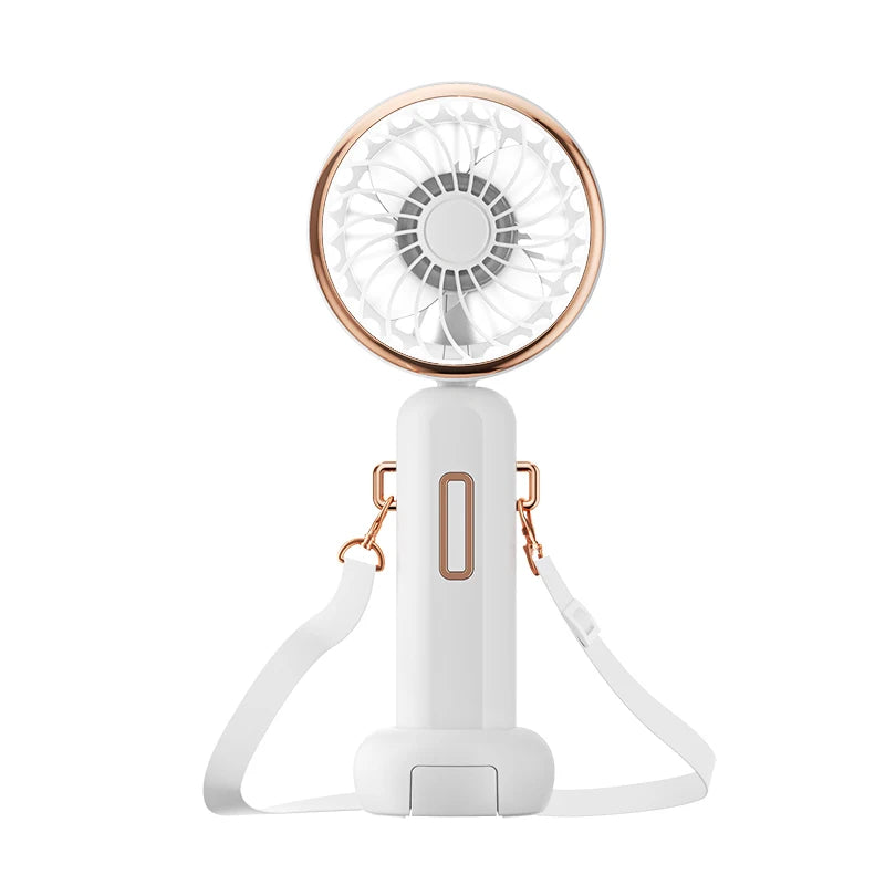 Handheld Fan Foldable Portable Fan with LED Display 2000mAh Battery Operated Mini Hand Held Fan for Travel Beach Outdoor