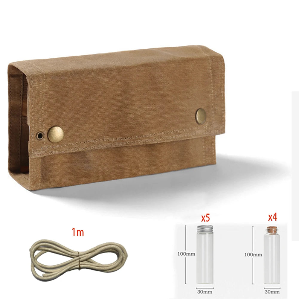 Outdoor Camping Spice Bottle Bag Set Portable Camping Picnic Seasoning Bottle Storage Bag Condiment Jar Seasoning Bottle Holder