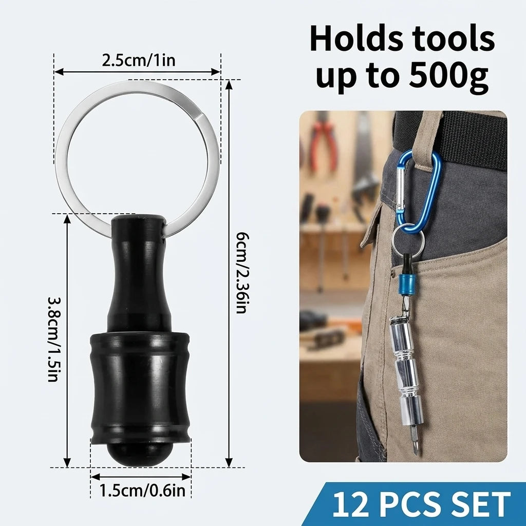 Screwdriver Bits Holder 1/4 Inch Hex Shank Aluminum Alloy Lightweight Quick-Change Extension Bar Upgrade Push to Unlock