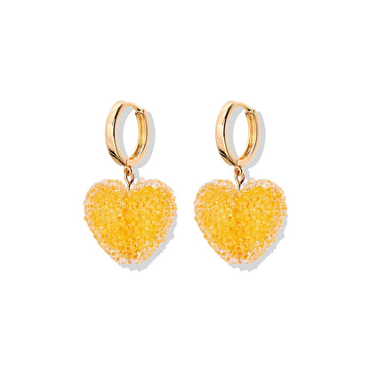 Love gummy earrings for women, light luxury earrings, niche, high-end, temperament, cute earrings, earrings, pendants