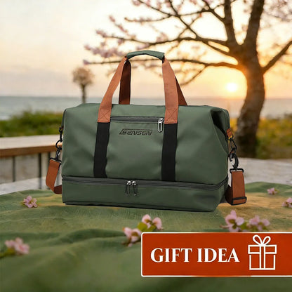 Travel Bag Large-capacity Portable, Dry and Wet Separation Sports Fitness Bag, Suitable As A Travel Luggage Bag.