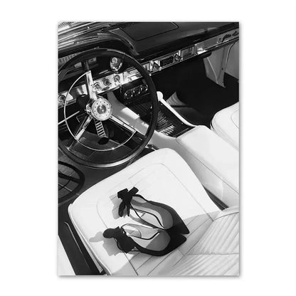 Canvas Painting Nordic Luxury Shop Race Car Paris Champs Elysees Art Posters And Prints Wall Pictures For Living Room Decor