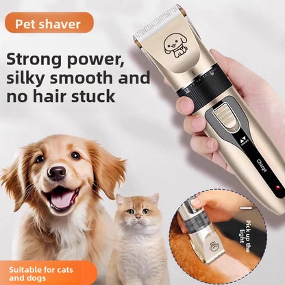 Pet Hair Clipper, Dog Grooming Shaver, Electric Pet Trimmer, Professional Pet Grooming Kit for Dogs & Cats