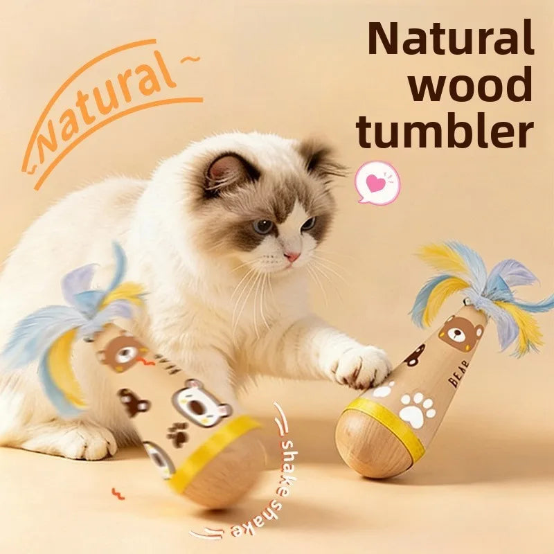 Pet Tumbler Toy For Dogs And Cats Interactive Wobbler Bite Resistant Rotating Toy For Boredom Relief Chewing Play