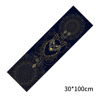 Yoga Cooling Sports Printed Towel 30*100cm Yoga Mat Cover Non-slip Gym Fitness Microfibre Travel Quick Drying Mat Pilates Gift
