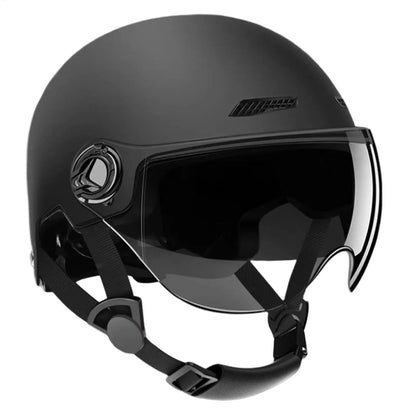 Motorcycle Half Face Helmet with Sun Visor Open Face Adult Riding Helmet Quick Release Safety Protection for Men Women