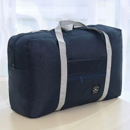 HOMEFISH Foldable Travel Tote Bag for Women, Lightweight Carry-on Luggage Bag Large Capacity Casual Sports Bag, Ideal for Short
